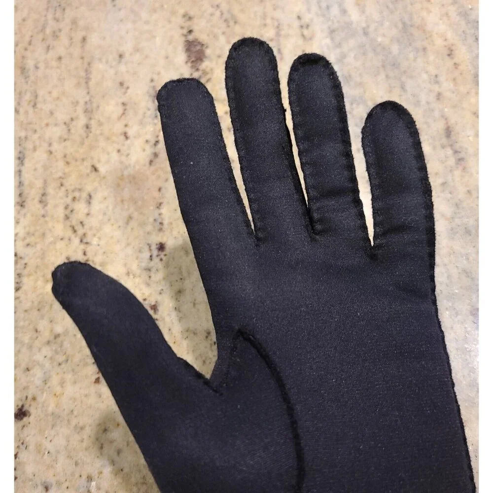 Vintage Size S M 6.5 Black Stretch Nylon Formal 12